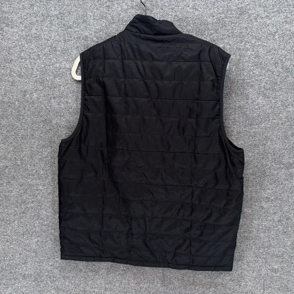 Banana Republic Puffer Vest Mens Medium Black Quilted Full Zip Lightweight Gilet
